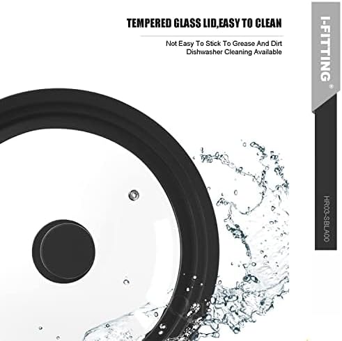 Miniatura 8 de HR Huare Technology - Tapa universal para olla, sartén, sartén para utensilios de cocina de 6.5, 7 y 8 pulgadas, apta para lavavajillas, tapa de