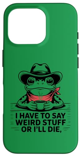 変なことを言わなきゃいけないおもしろいカウボーイフロッグ スマホケース iPhone 16 Pro 用