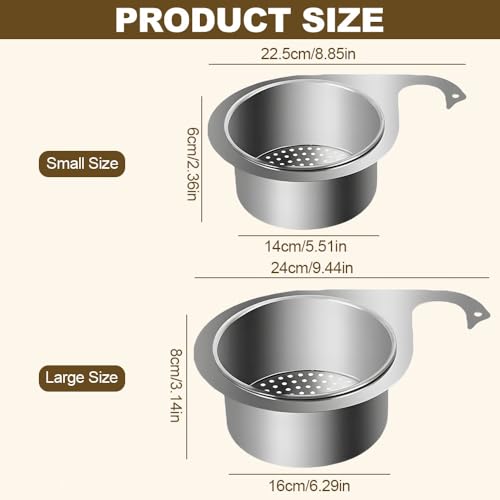 Colador de Acero Inoxidable para Fregadero de Cocina miniatura 2