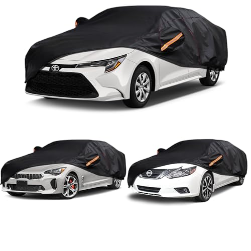 Image of Car Cover Custom Fit for Toyota Camry, Kia Stinger, Nissan Altima, 6 Layer Heavy Duty Car Cover Waterproof All Weather with Cotton Liner