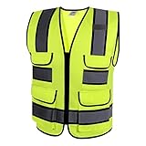 [Material profesional] Fabricado en hilo texturizado + material reflectante de alta visibilidad. Duradero, ligero, transpirable y lavable a máquina.