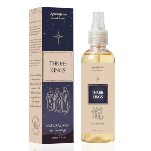 Aromafume Three Kings �V�R�����~�X�g�X�v���[ | 100ml / 3.2�t�ʃI���X | �X�s���`���A���e�B&�V���ɍœK | �����ȃ{�X�E�F���A�A�Z���^�A�x���]�C�����o���g�p | �m���A���R�[���A��Ő��A�r�[�K���B