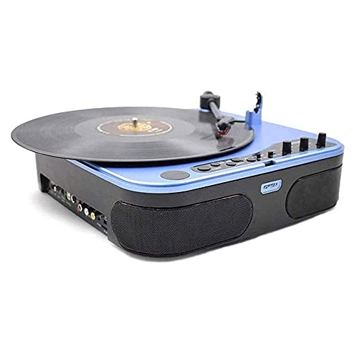 Boîte à Musique Platine Vinyle pour disques Vinyle Tourne-Disque avec Haut-parleurs Design rétro Port USB Valise Portable Bleu Restaurant Lecture de Musique pour Divertissement Déc - Les Beatles, Paul McCartney, John Lennon, RIngo Starr, George Harrison Boîte à Musique Platine Vinyle pour disques Vinyle Tourne-Disque avec Haut-parleurs Design rétro Port USB Valise Portable Bleu Restaurant Lecture de Musique pour Divertissement Déc – Image 3