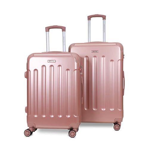 Image of AMERICAN TRAVELLER Rockstar Polycarbonate Trolley Bag | Set of 2 | Lightweight Durable Hard Shell | TSA Type Lock | Anti-Theft Zip | 360 Disc Spinner Wheels | Telescopic Handle.