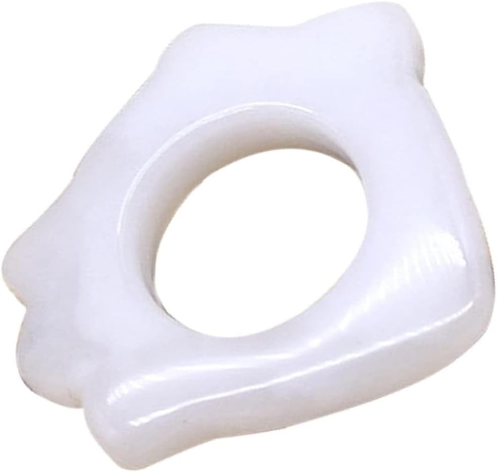1Pc Natural Jade Scraping Board Ring Shape Acupoint Massage Tool for Muscle Reduces Puffiness Fine Lines and Dark Spots for Home Skincare Treatment