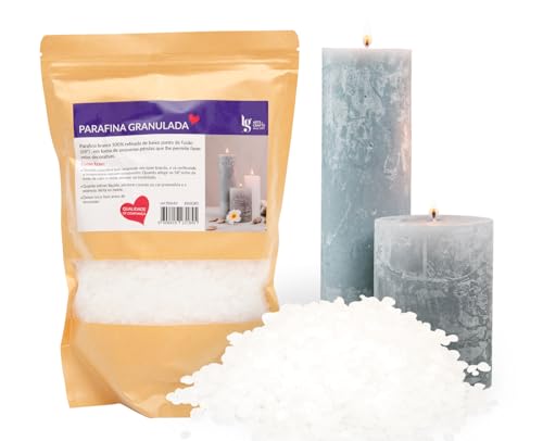 LG ARTS & CRAFTS SINCE 1997 Parafina Granulada - Parafina blanca 100% Refinada, Pequeñas Perlas para hacer Velas decorativas, Velas Aromáticas, Velas en Molde. 850GRS