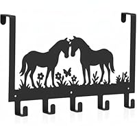 Reallnaive Horse Over The Door Hooks Bathroom Decor Hanger Wall Mount Rack Holder for Towel, Hat, Coat, Cloth, Keychain, Bag, Christmas Party Gift