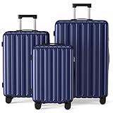 SHOWKOO Set 3 de Valise de Voyage Rigide Extensibles 100% Polycarbonate Légères et...