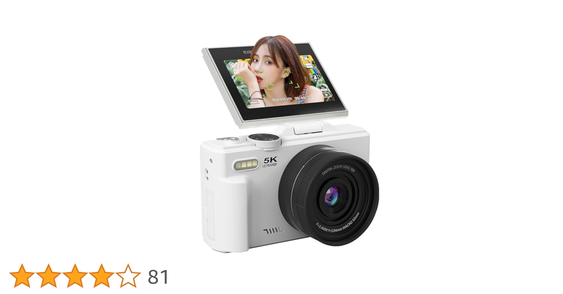 【5日限定】デジタルカメラ AiMike 5kとSDカード32GBセット AiMike スマホに送れる デジタルカメラ 5K デジカメ WIFI転送