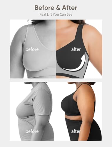 Image of Jelly Bras for Women Plus Size Minimizer No Underwire Supportive Full Coverage Wider Straps Seamless Tshirt Bra