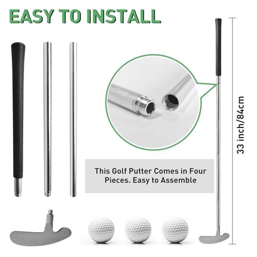 QPPKI 33 Inch Two-Way Golf Putter Set