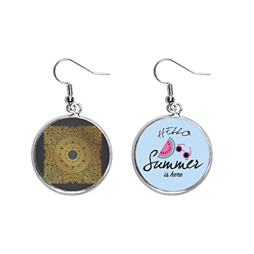 Pendientes de sandía con pan de oro de Tailandia el regalo de verano perfecto