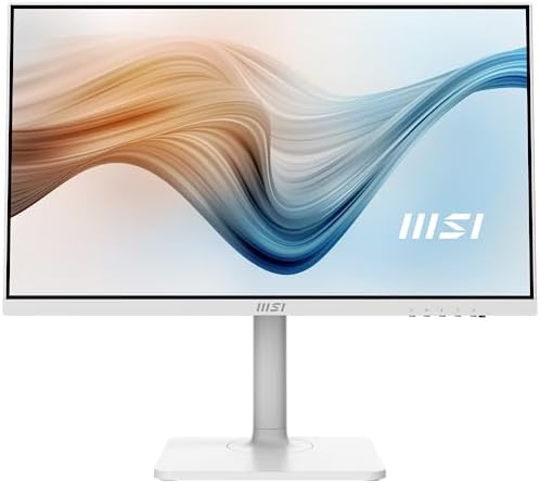 MSI MODERN MD2412PW 23.8" 100Hz 1MS Adaptive-Sync FHD Flat IPS Pivot Beyaz Type-C Monitör - Görsel 1