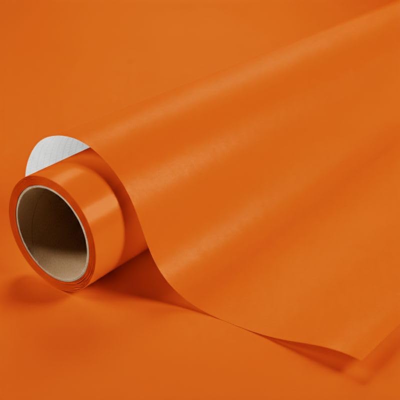 DIMEXACT Naranja Mandarina Naranja 3D mandarín - Acabado Alto - Ancho: 152 cm x Longitud: 1.5 cm - Rollo