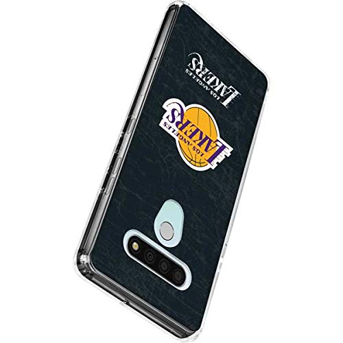 Skinit Clear Phone Case Compatible with LG Stylo 6 - Officially Licensed NBA Los Angeles Lakers Black Primary Logo Design