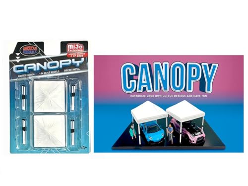 American Diorama Canopy 2 Piece Set White Limited Edition to 3600 Pieces Worldwide 1/64 Scale Models AD-76523MJ