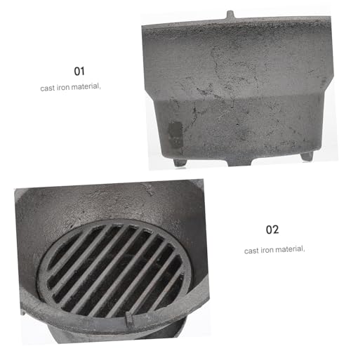 Barbacoa portátil de hierro fundido resistente para camping y montaña 8
