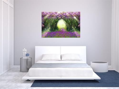Tableau sur toile forêt violette LXURY 60x90cm décoration murale pour salon nature