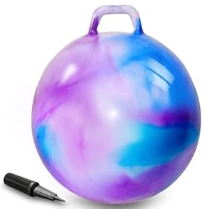 AMFUN 55cm Hüpfball Lila Blau Marmoriert
