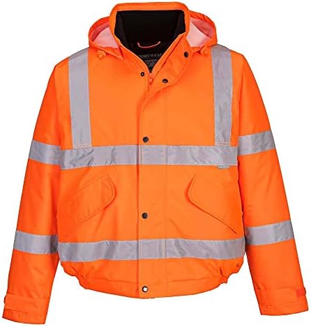 Portwest S463 Waterproof Comfort Hi-Vis Winter Bomber Jacket Orange, Medium