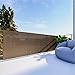 INFRANGE Balcony Privacy Fence Screen 3' x 10' Mesh Windscreen Fencing Shield Cover Included Cable Ties for Deck Apartment Porch Backyard Patio Outdoor, Brown