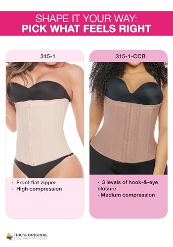 Salome 315-1 Women Colombian Zipper Body Sculptor Waist Trainer Cincher Trimmer3