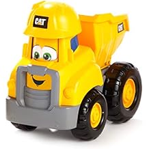 CAT Construction Toys، Junior Crew Construction Pals Dump Truck Educational Preschool Vehicle with Kid Vroom Sounds and Animated face. للأعمار 2 +