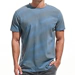 VEIISAR Men's Crew Neck T Shirt - Fitted Elastic Tees Fresh Print Tshirts - Pattern & Color 20+