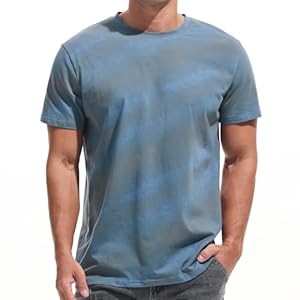 VEIISAR Men’s Crew Neck T Shirt – Fitted Elastic Tees Fresh Print Tshirts – Pattern & Color 20+