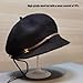 huablo French Beret Hats for Women Fashionable Warm Octagonal Hat Premium Solid Color Cashmere Beret Cap for Womens Lady Girls Elegant Wool Caps Fiddler Cap Black