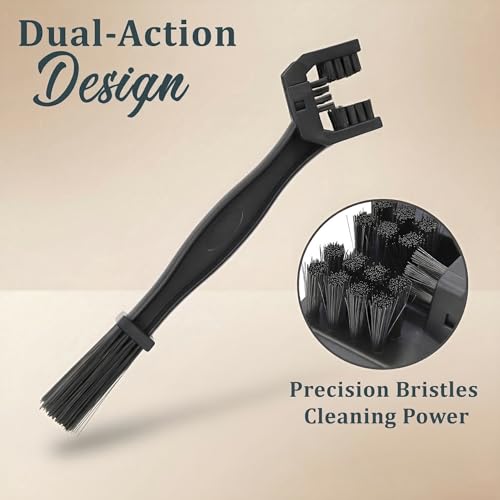 Image of 1 Piece Bike Chain Cleaner Brush | Soft & Long Bristles | Multi-Purpose Chain Cleaning Tool for Quick Cleaning of Motorcycles & Cycles | Durable, Reusable 3-Sided Chain Brush for All Bikes