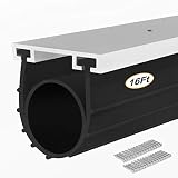 Garage Door Seals Bottom Rubber with Pre-drilled Aluminum Track Retainer Base Kit,Heavy-Duty U Shape