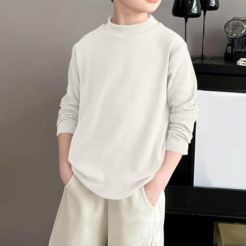 Boys Undershirts Long Sleeve - Toddler Boy Girls Crew Neck Tops Fashion Fall Outfits Basic Tees Thermal Clothes 20252