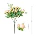 Plantas Artificiales Decorativas Interior y Exterior 3 Ramos Blancos de peonias de...