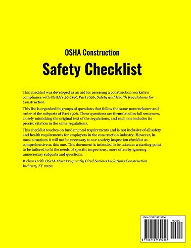 OSHA Construction Safety Checklist