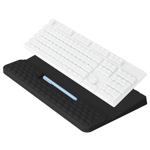 RVSEDYU Ergonomic Keyboard Wrist Rest with Storage Tray, Soft Memory