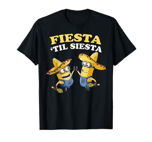 Despicable Me Minions Fiesta \'Till Siesta Sombrero Portrait T-Shirt Despicable Me Minions Fiesta \'Till Siesta Sombrero Portrait T-Shirt