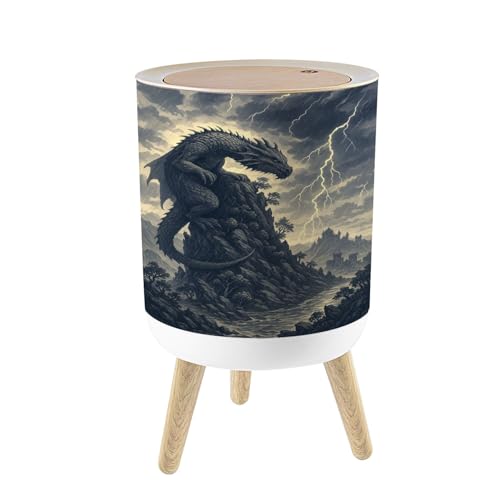 Caneca de basura pequeña con tapa 7L de plástico