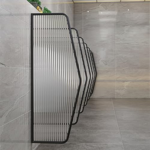Cloison de toilette murale paravent d'urinoir pour stopper les regards, noir