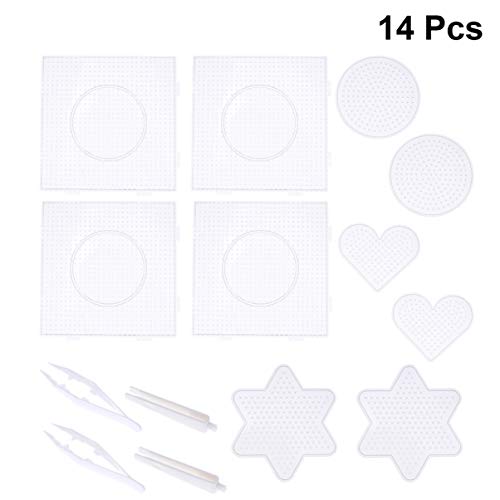 FAVOMOTO 42 Peças placas de miçangas kit de engomar ferramenta de contas de artesanato para crianças
