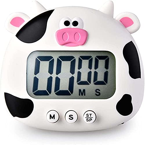 KASTWAVE Kitchen Timer, White Cute Cartoon Animal Countdown Timer, Magnetic Digital Cooking Timer, Hangable Alarm Clock With Stand, Used For Cooking And Baking Sports Games
