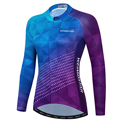 Camisa de ciclismo manga longa feminina top de bicicleta inverno lã térmica montanha estrada corrida