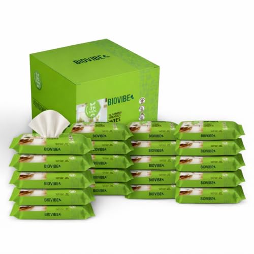 BIOVIBE Botanic Multi-Purpose Cleaning Wipes, 100% Viscose (0% Plastic), 45gsm.