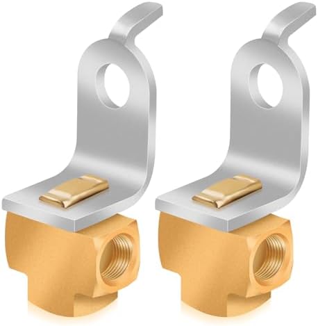2Pcs 3-Way Brake Line Tee with Mounting Bracket Brass Brake Line Union Fittings 3/16" for 3/8"-24 Threads Maintaining Brake Systems for Fuel Line Liquid Line Brake line