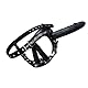 Roluck Umschnalldildo Strap on mit 3 Silikon Dildos, Einstellbar Harness Strap on Dildo SM Erotik Sexspielzeug für Manner Frauen Lesben Paar