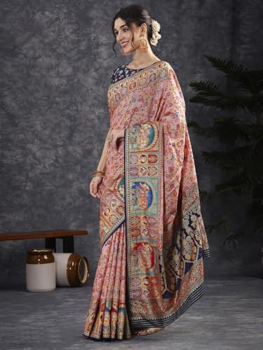 AKHILAM kanjivaram silk saree in soft silk – image 4