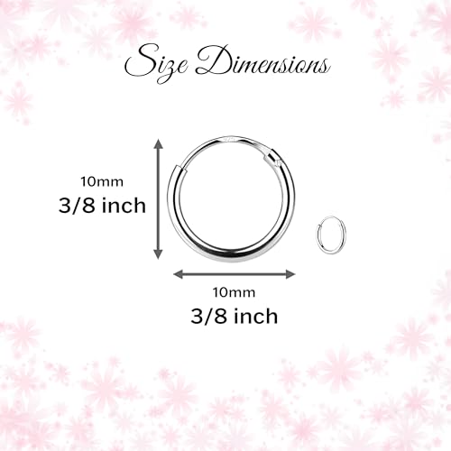 Image of Cherished Moments Hoop Earrings, .925 Sterling Silver or 14k Gold-Plated