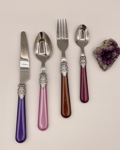 Image of Gypsy Color Gala Mix & Match Stainless Steel Flatware Collection, Set of 16