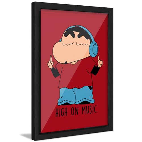 Image of ArtLyft Demon Slayer Anime Wall Frame A4 | Rengoku Quote Poster Frame | Motivational tanjiro - renguko Wall Art | Otaku Room Decor | Anim Lover Gift (Shinchane (High On Music))