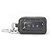 BAKUN Two-Sides Mini Genuine Leather Car Key Chain Holder Wallet Case, Key Holder Key Organizer Wallet(Black)
